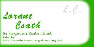 lorant csath business card